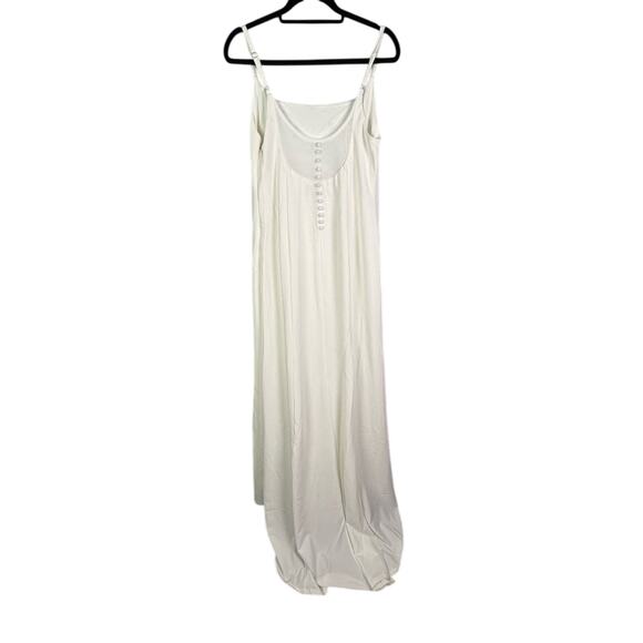 Lulus Blessed Romance White Sleeveless Button Back Mermaid Maxi Dress Size 1X - Picture 6 of 7